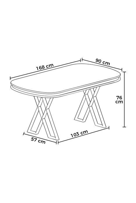 Hanah Home Mesa de Comedor Zae - Mármol Negro y Cromo